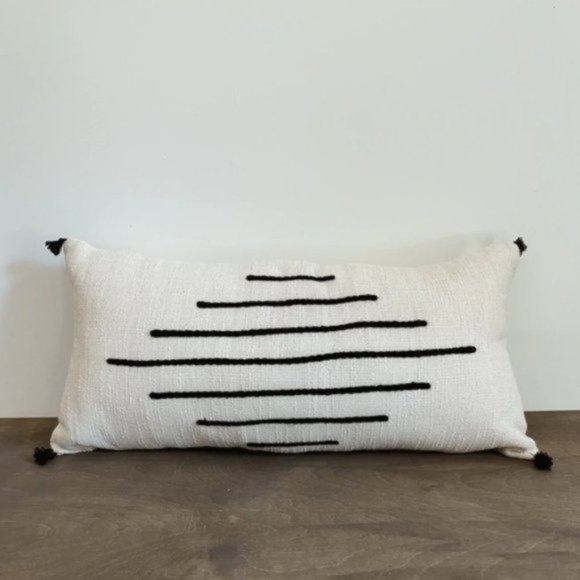 NWT Handwoven Sustainably Made Lumbar Pillow - Picture 1 of 4